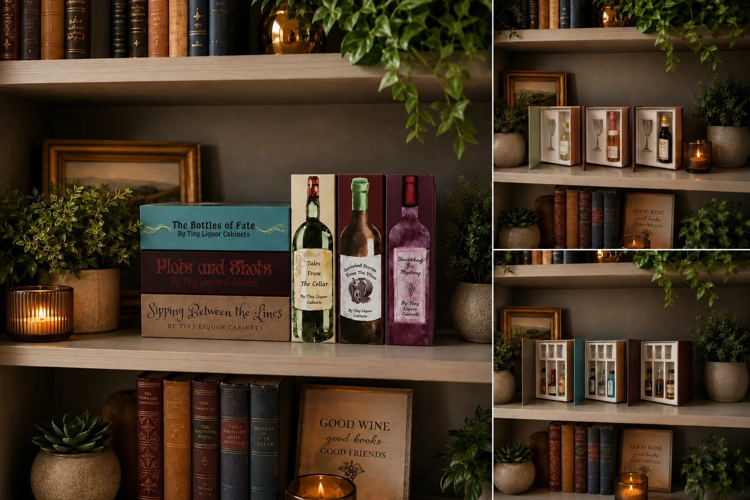 Novel Gift Shop Hidden Book Boxes and Break Glass Frames Image
